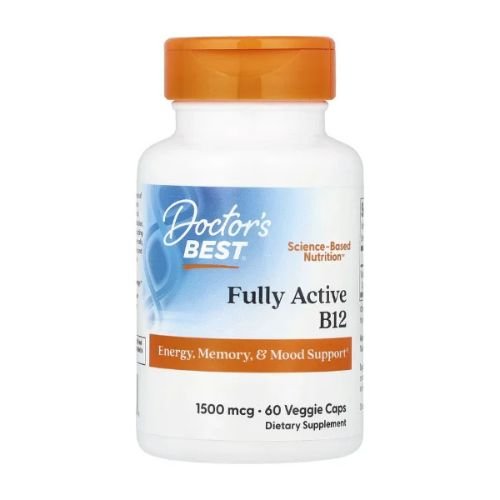 Doctor's Best, Fully Active B12, 1,500 mcg, 60 Veggie Caps in Pakistan