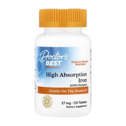 Doctor's Best, High Absorption Iron, 27 mg, 120 Tablets in Pakistan