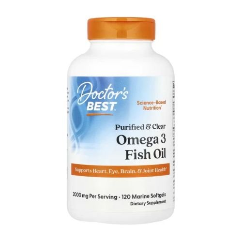 Doctor's Best, Purified & Clear Omega 3 Fish Oil, 120 Marine Softgels in Pakistan