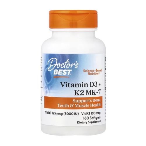 Doctor's Best, Vitamin D3 + K2 MK-7, 180 Softgels in Pakistan