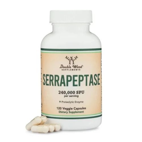Double Wood Supplements, Serrapeptase 240,000 SPU, 120 Capsules in Pakistan